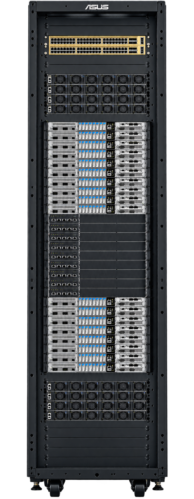 GB300 NVL72 机架正面视图